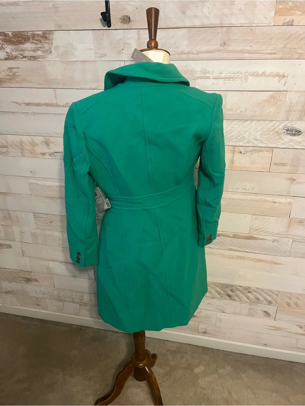 NWT J.Crew size 0P Lady day coat Wool Blend in green
